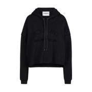 Sweatshirt met capuchon in verkorte lengte Iceberg , Black , Dames