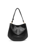 Ella Leren Tote Tas Gianni Chiarini , Black , Dames