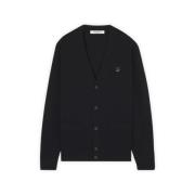 Zwarte Vos Cardigan Trui Maison Kitsuné , Black , Heren