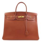 Pre-owned Leather handbags Hermès Vintage , Brown , Dames