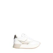 Witte Leren Sneakers met Gouden Details Liu Jo , White , Dames