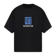 T-shirt met print Vetements , Black , Heren