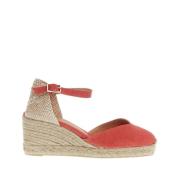 Aardbei stof sleehak espadrilles Castañer , Red , Dames