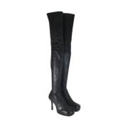 Pre-owned Leather boots Bottega Veneta Vintage , Black , Dames