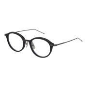 Zwarte Optische Bril Ronde Stijl Thom Browne , Black , Unisex