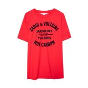 Tommy Blason Heren T-Shirt Zadig & Voltaire , Red , Heren