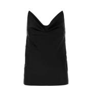 Zwart satijnen top Y/Project , Black , Dames