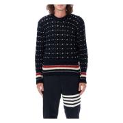 Navy Kabeltrui Aw24 Thom Browne , Blue , Heren