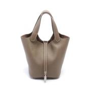 Pre-owned Leather handbags Hermès Vintage , Gray , Dames