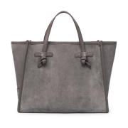 Marcella Suède Leren Tas Gianni Chiarini , Gray , Dames