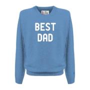 Blauwe Sweaters voor Mannen MC2 Saint Barth , Blue , Heren