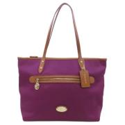 Pre-owned Canvas handbags Coach Pre-owned , Purple , Dames