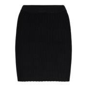 Geribde Rok - Badu Crop Rib Rok Co'Couture , Black , Dames