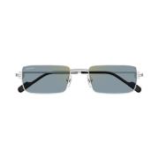 Moderne Rechthoekige Metalen Frame Zonnebril Cartier , Gray , Dames