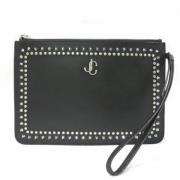 Pre-owned Leather clutches Jimmy Choo Pre-owned , Black , Dames