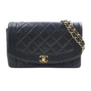 Pre-owned Leather chanel-bags Chanel Vintage , Black , Dames