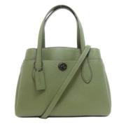 Pre-owned Leather handbags Coach Pre-owned , Green , Dames