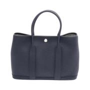 Pre-owned Leather handbags Hermès Vintage , Blue , Dames