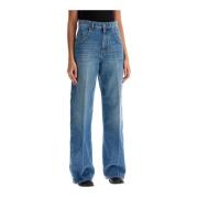 Geknoopte Gescheurde Bootcut Jeans met Splitten Stella McCartney , Blu...