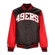 NFL Satin Bomber Jack San Francisco 49ers New Era , Black , Heren