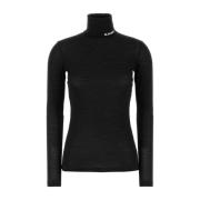 Stijlvolle Zwarte Polyester Blend Trui Jil Sander , Black , Dames