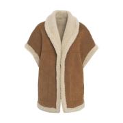 Bruine Vest Aw24 Model Hoogte 178cm Jakke , Brown , Dames