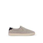 Grijze leren sneaker Brunello Cucinelli , Gray , Heren