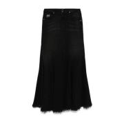 Zwarte Rok Elegante Stijl Versace Jeans Couture , Black , Dames