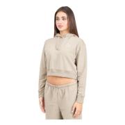 Klassieke Beige Hoodie Sweater Puma , Gray , Dames