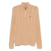 Katoenen half-zip gebreid Ralph Lauren , Brown , Heren