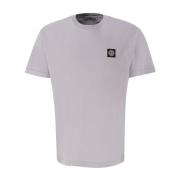 Borstlogo T-shirt in 'Stof' Stone Island , Purple , Heren