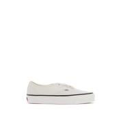 Canvas Sneaker met Contrasterende Stiksels Vans , White , Dames