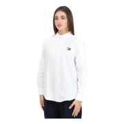 Wit overhemd met lange mouwen moderne pasvorm Tommy Jeans , White , Da...