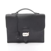 Pre-owned Leather handbags Hermès Vintage , Black , Heren