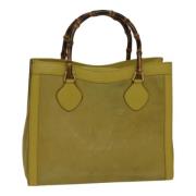 Pre-owned Suede handbags Gucci Vintage , Yellow , Dames