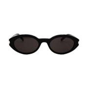 Zwarte ovale zonnebril Saint Laurent , Black , Dames