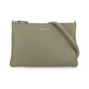 Groene Pochette van Pebble-leer voor Vrouw Coccinelle , Green , Dames