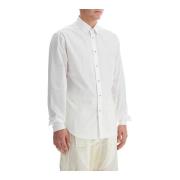 Klassieke Poplin Overhemd met Zilveren Rivetten Mugler , White , Heren