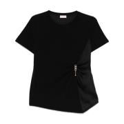 Zwart Jersey Crew Neck T-shirt Liu Jo , Black , Dames