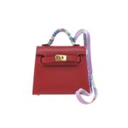 Pre-owned Leather handbags Hermès Vintage , Red , Dames