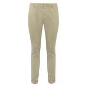 Beige Katoen Stretch Slim Fit Broek Dondup , Beige , Heren