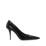 Zwarte Vernice Salon Saint Laurent , Black , Dames