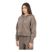 Bruine Rits Hoodie Oakport Dames Trui Dickies , Brown , Dames