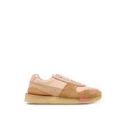 Licht Tan Suede Sneakers Clarks , Pink , Dames