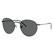 Ronde Reverse Zonnebril Donkergrijze Lenzen Ray-Ban , Black , Unisex