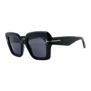 Vlinder Vierkante Zonnebril Zwart Grijs Tom Ford , Black , Dames