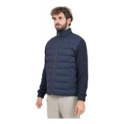 Blauwe Hybride Gewatteerde Jas Heren Selected Homme , Blue , Heren