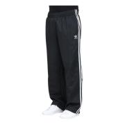 Zwarte Sportieve Baggy Fit Firebird Broek Adidas Originals , Black , H...