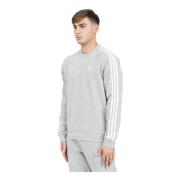 Klassieke 3-Stripes Crewneck Sweater Adidas Originals , Gray , Heren