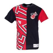 Miami Heat NBA Tee Originele Kleuren Mitchell & Ness , Black , Heren